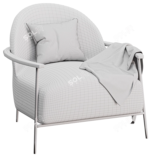 Elegant Sejour Lounge Armchair 3D model image 4