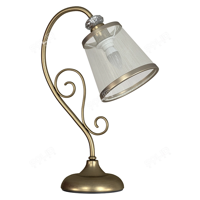 Elegant Bronze Table Lamp 3D model image 1