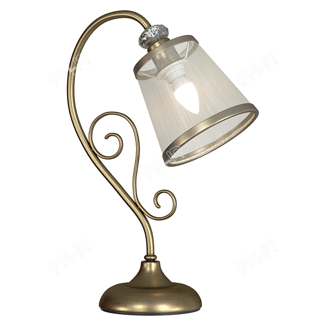 Elegant Bronze Table Lamp 3D model image 2