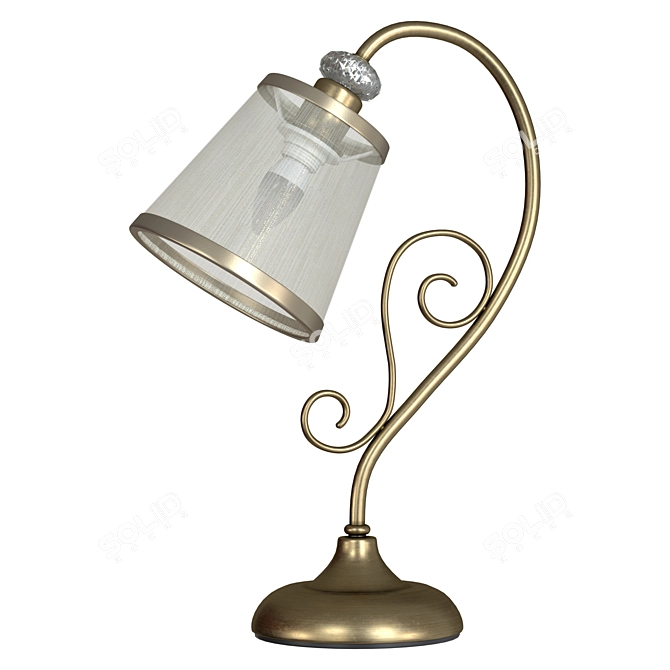 Elegant Bronze Table Lamp 3D model image 4