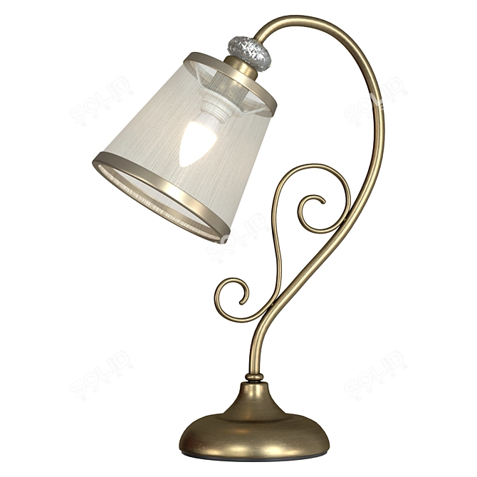 Elegant Bronze Table Lamp 3D model image 5