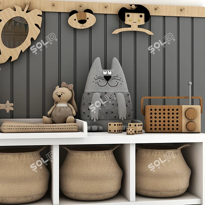 Stylish Toy Furniture Set 3D model image 4