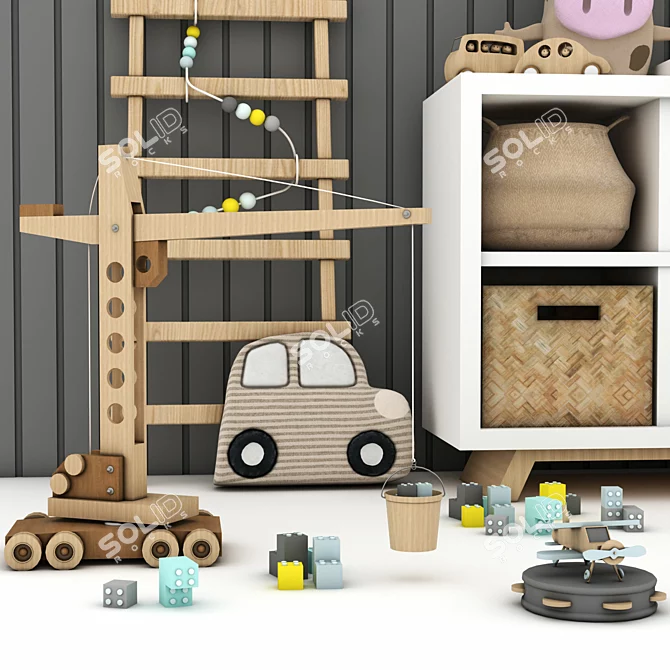 Stylish Toy Furniture Set 3D model image 5
