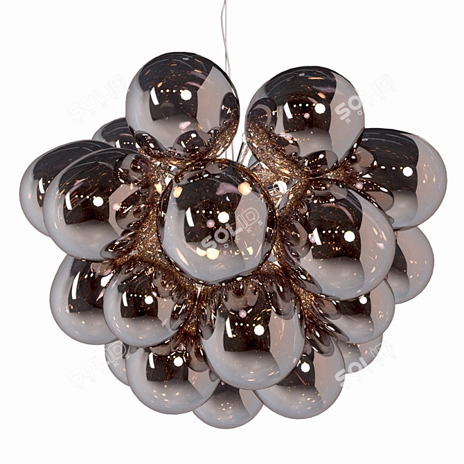 Cloudy Glass Pendant Lamp 3D model image 2