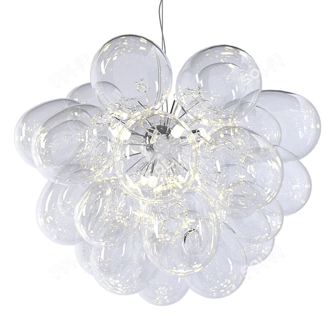 Cloudy Glass Pendant Lamp 3D model image 4