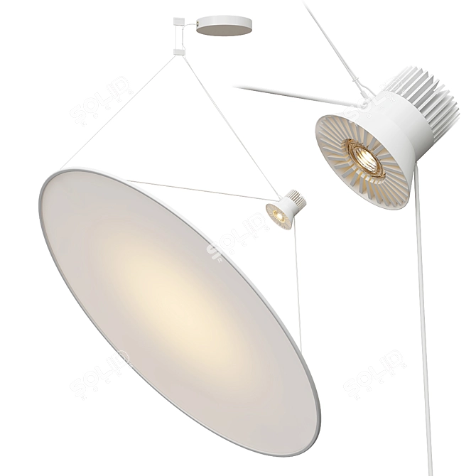 Amisol: Adjustable Pendant Lamp 3D model image 1