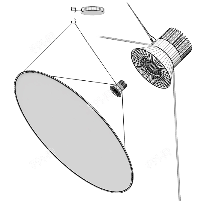 Amisol: Adjustable Pendant Lamp 3D model image 2