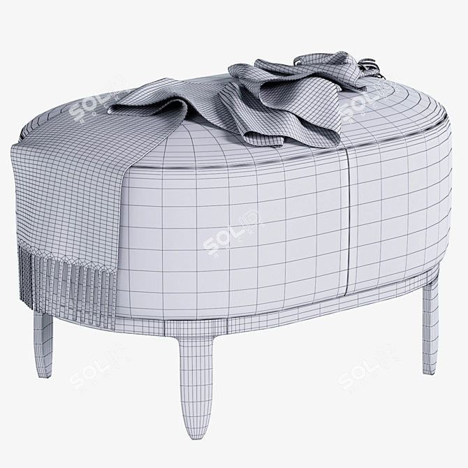 Elegant Centimeter Pouf 3D model image 3