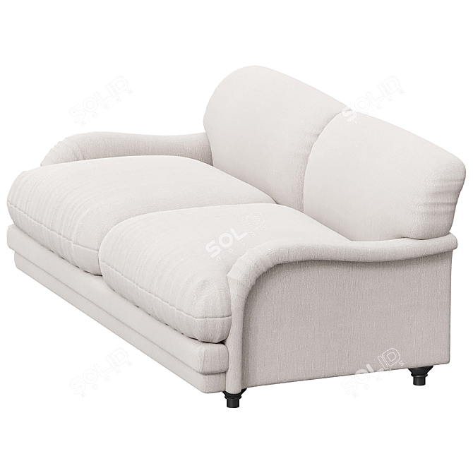 Cozy Blush Puffy Sofa 3D model image 2