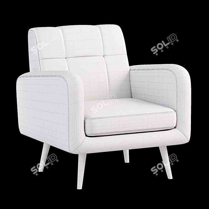 Keflavik Mid-century Arm Chair: Retro Elegance for Your Home 3D model image 3