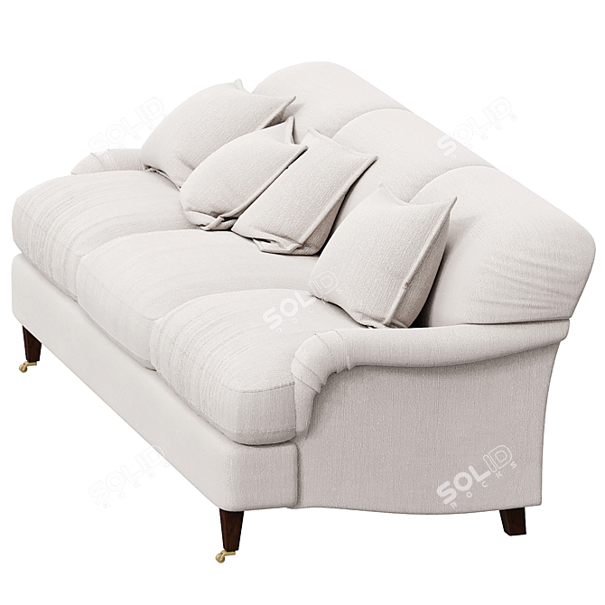 Hayes 3-Seat Sofa - Elegant Comfort 3D model image 2