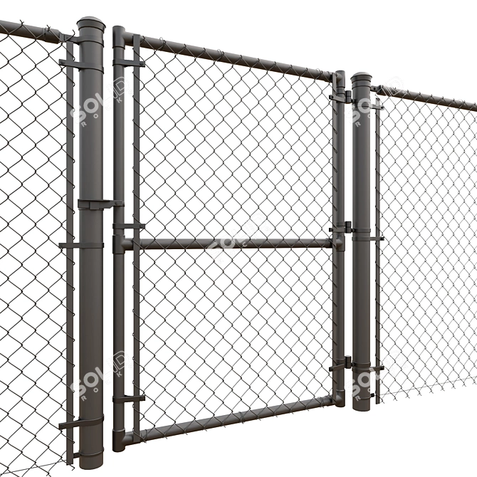 Durable Mesh Fencing Solution 3D model image 1