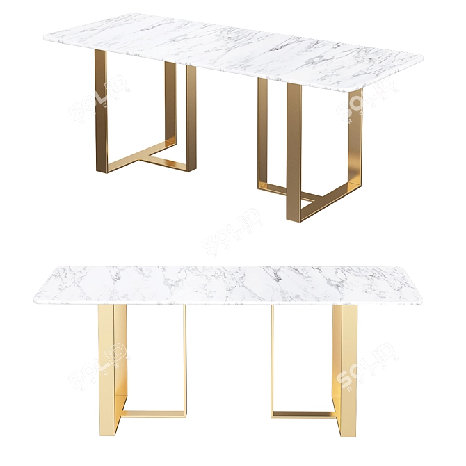 Hachiko 2015 Modern Dining Table 3D model image 1