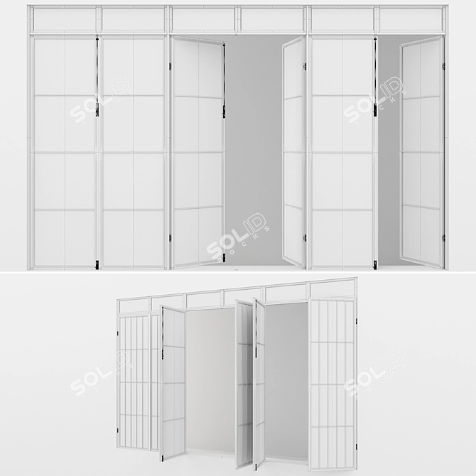 Aluminum Window 15: Versatile Design for Stunning Spaces! 3D model image 4