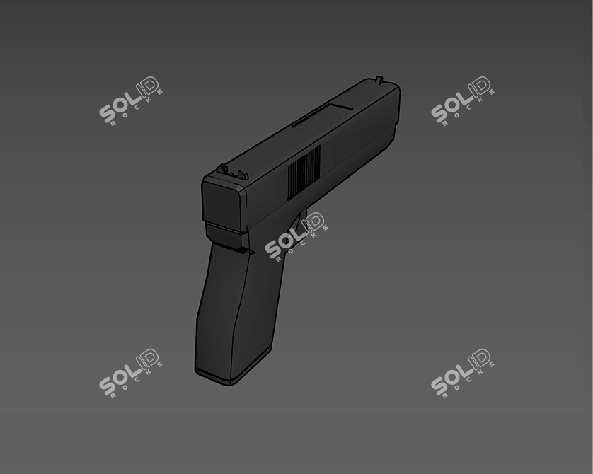 Polygon Pistol 3D model image 3