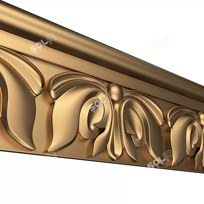 Elegant Ornamental Molding 3D model image 7