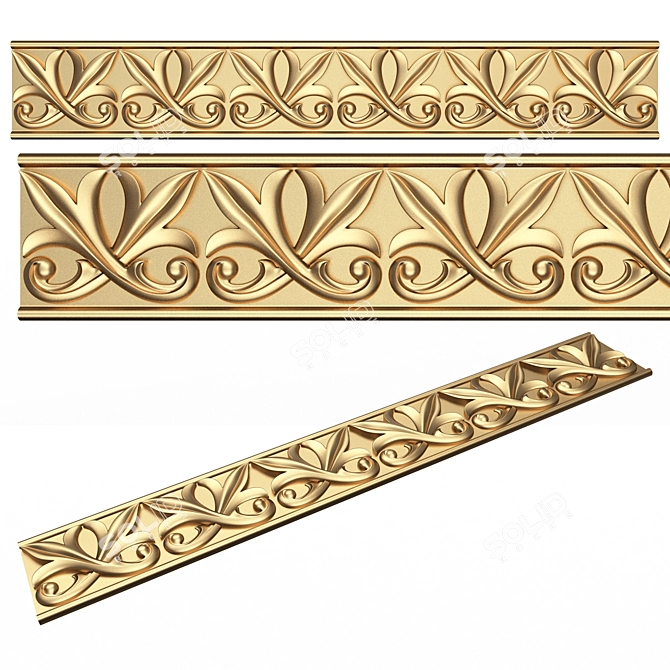 Elegant Ornament Molding 3D 3D model image 1