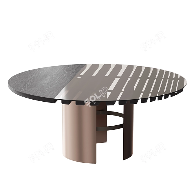 TAL - Shake Design: Elegant Wood and Glass Coffee Table 3D model image 1