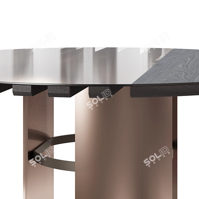 TAL - Shake Design: Elegant Wood and Glass Coffee Table 3D model image 3