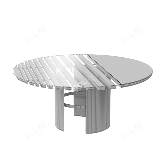 TAL - Shake Design: Elegant Wood and Glass Coffee Table 3D model image 4