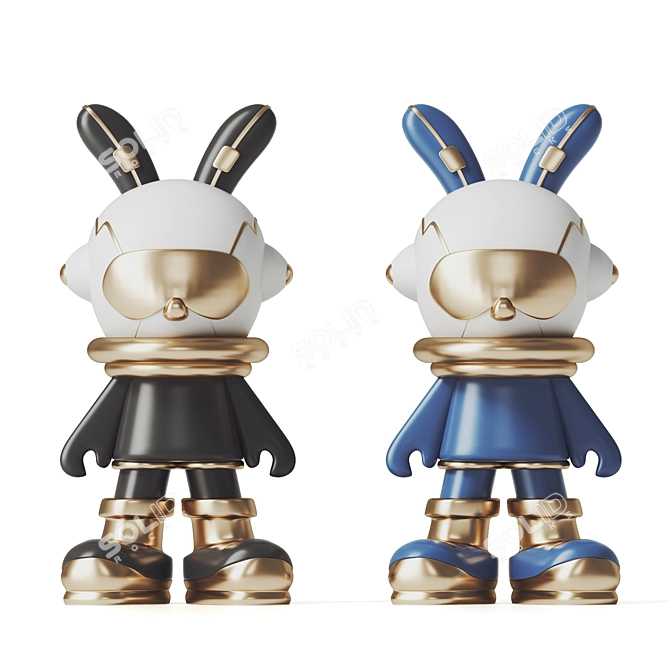 Playful Bunny Toys 3D model image 1