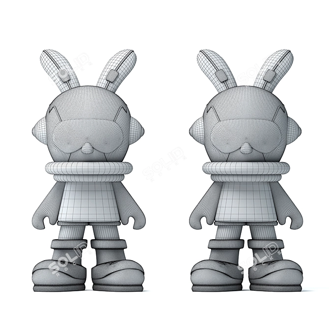 Playful Bunny Toys 3D model image 2