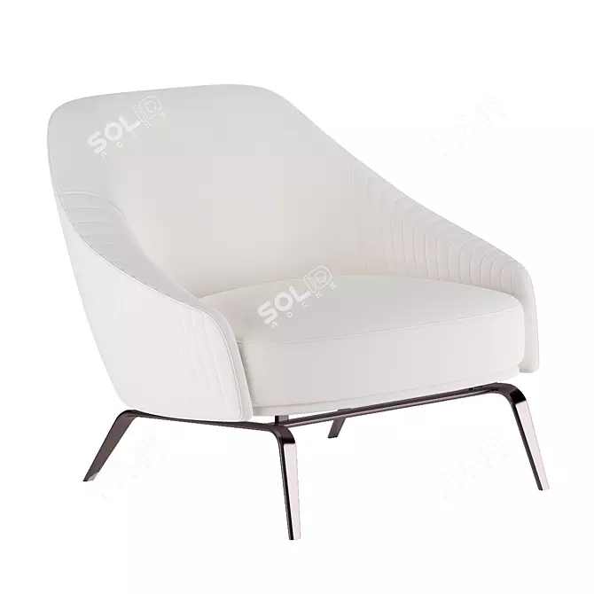 Luxury Whitney Armchair: Elegant Longhi Design 3D model image 4