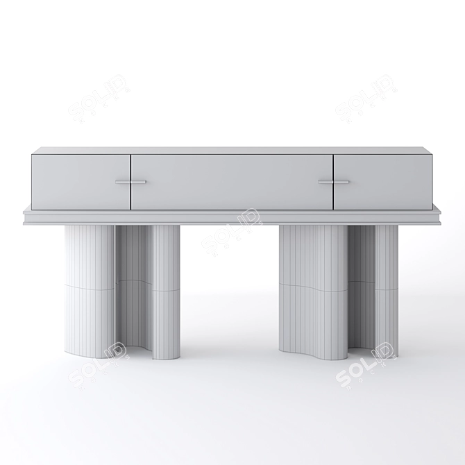 Contemporary Shinto Console Table 3D model image 3