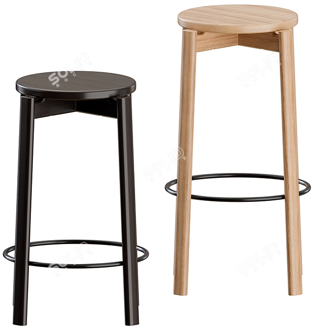 Contemporary Passage Stool Set 3D model image 4