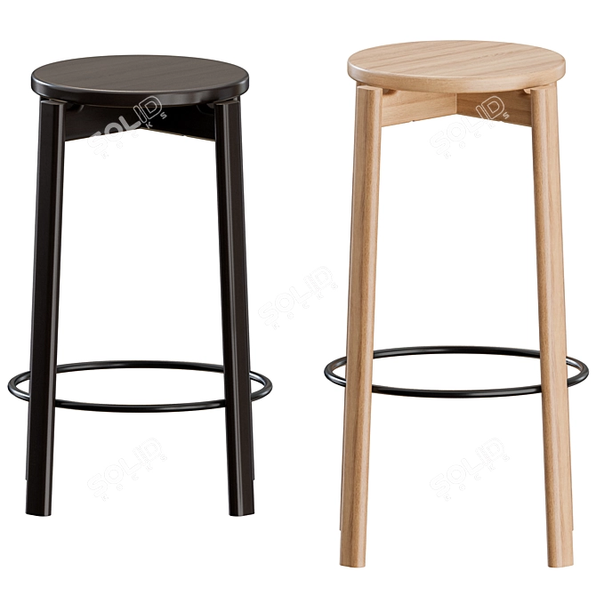 Contemporary Passage Stool Set 3D model image 5