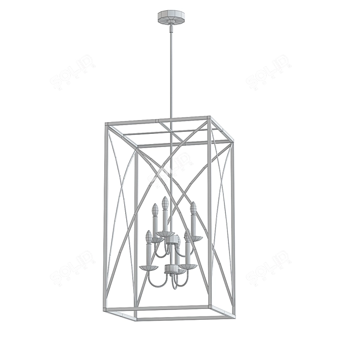 Greenbrier Six-Light Chandelier 3D model image 2