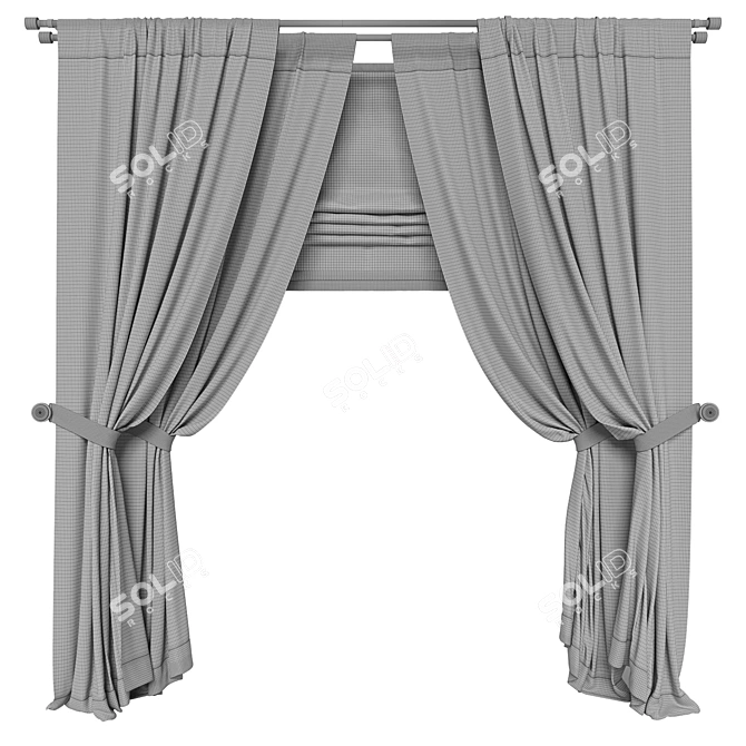 SecureDrift Tie-Down Curtains 3D model image 2