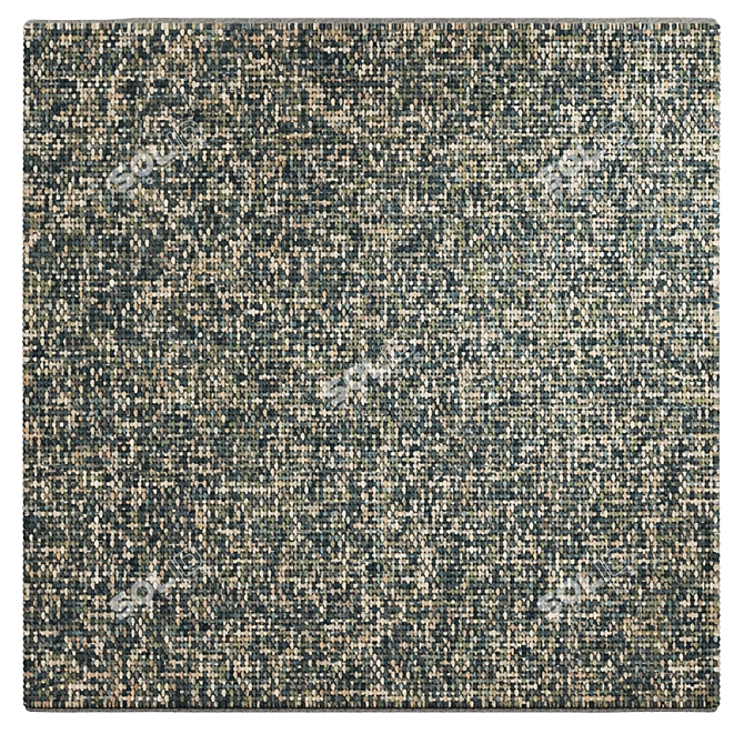 Luxury Handmade Mutanya Wool Rug 3D model image 2