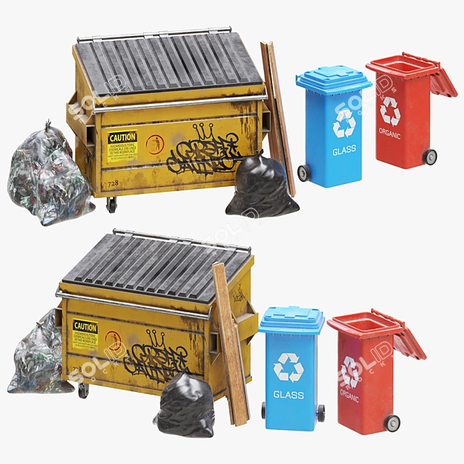 Poly Garbage Collection 3D Model 3D model image 1