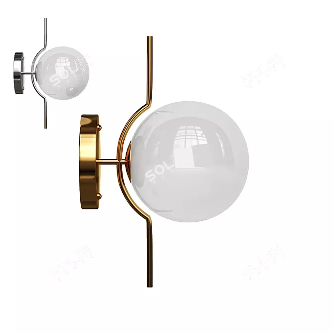 Elegant B.LUX C Ball Wall Lamps 3D model image 2