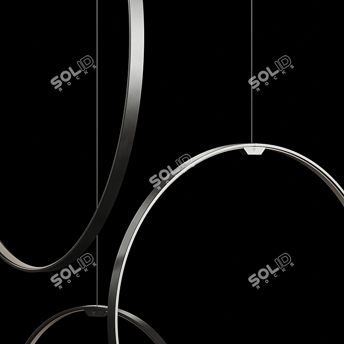 Circular Elegance: Zero Round Pendant 3D model image 5