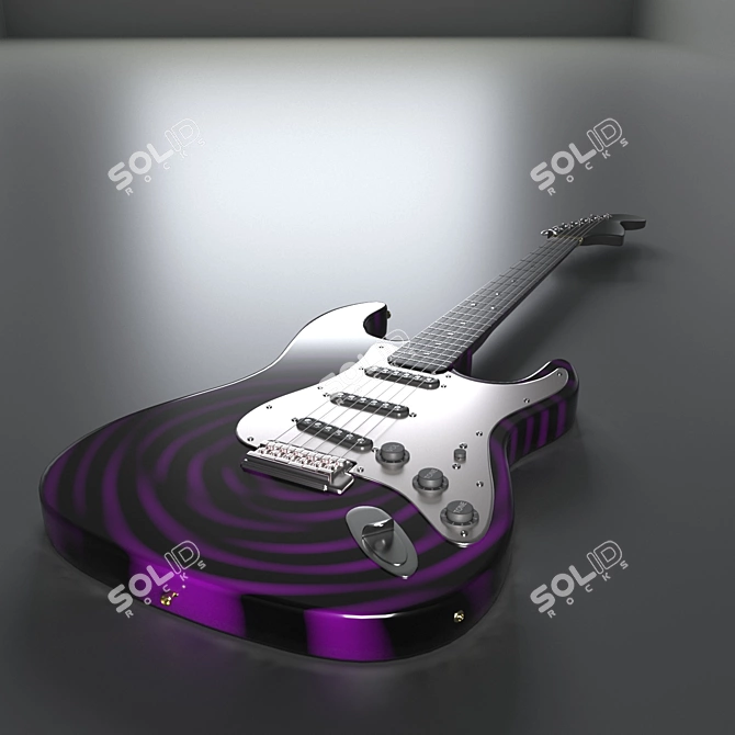 Fender-inspired Electric Guitar | High Detail, 5 Color Options 3D model image 3