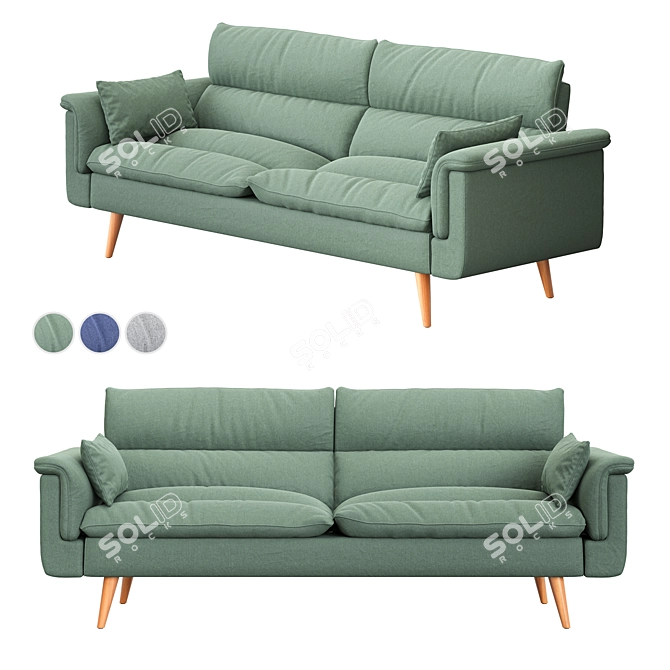 Imodern Harmony Sofa | Stylish and Versatile 3D model image 2