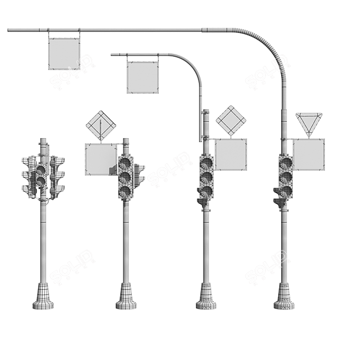 Smart Traffic Light Control 3D model image 3