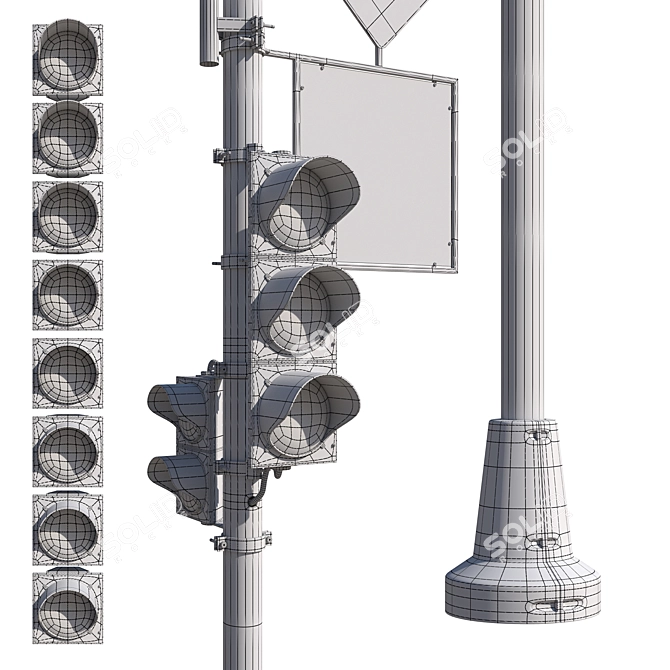 Smart Traffic Light Control 3D model image 4