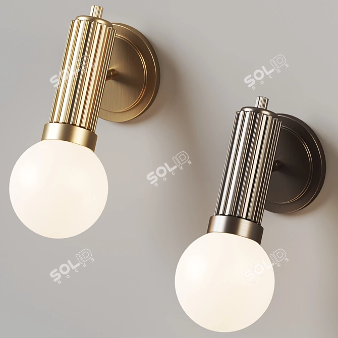 Elegant Reade Wall Sconce 3D model image 2