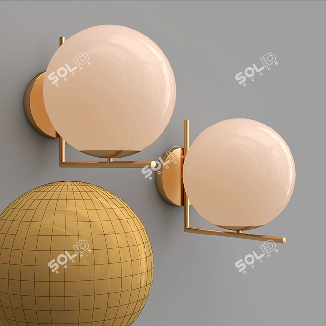 Modern STEM Wall Lamp 3D model image 2