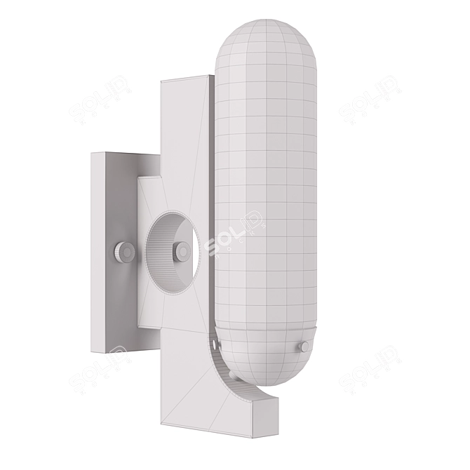 Mid-Century Mazzega Wall Lamp 3D model image 3