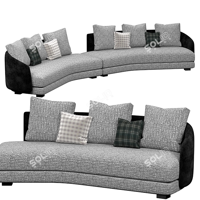 Minimalist Modern Lawson Sofa 3D model image 1