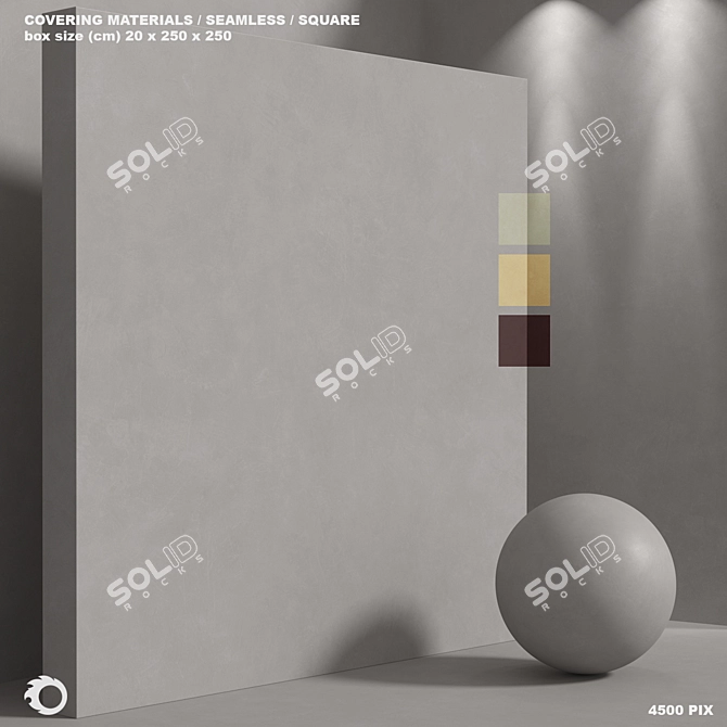 Title: Seamless Concrete Plaster Set 3D model image 1