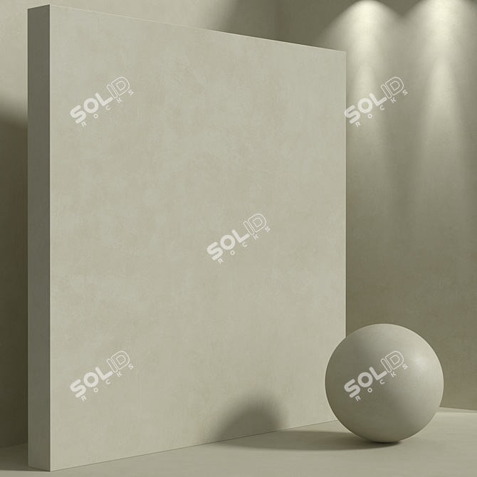 Title: Seamless Concrete Plaster Set 3D model image 2