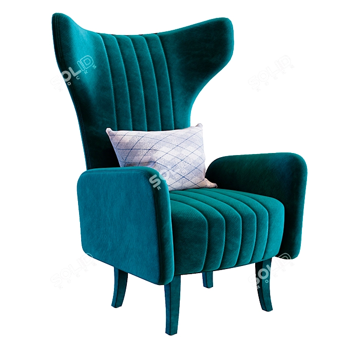 Modern Davis Armchair: Stylish & Comfy 3D model image 1