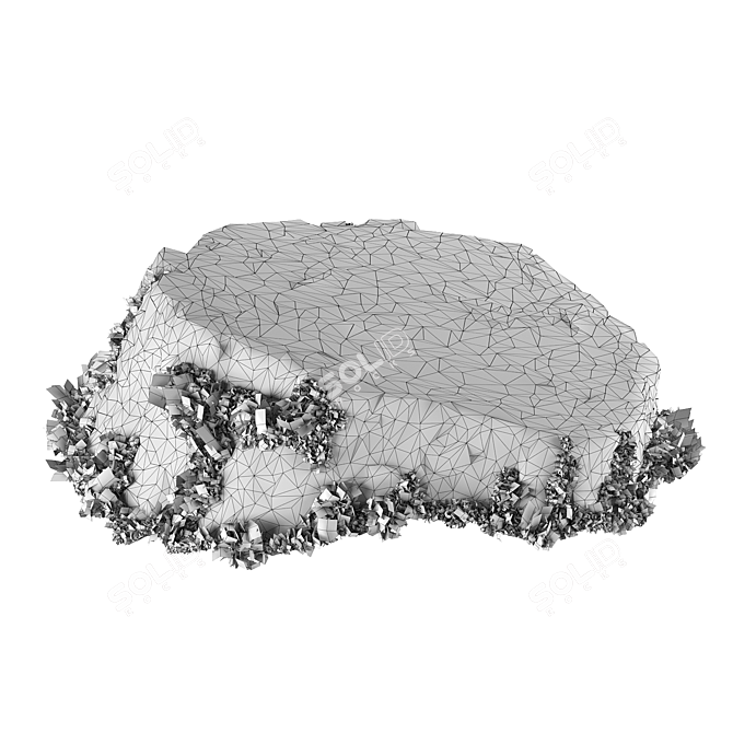 Mossy Photogrammetry Stump 3D model image 12