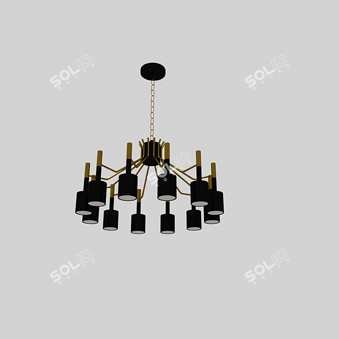 Elegant Crystal Chandelier 3D model image 1