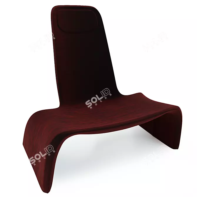 Luxury LAND Fabric Armchair 3D model image 2